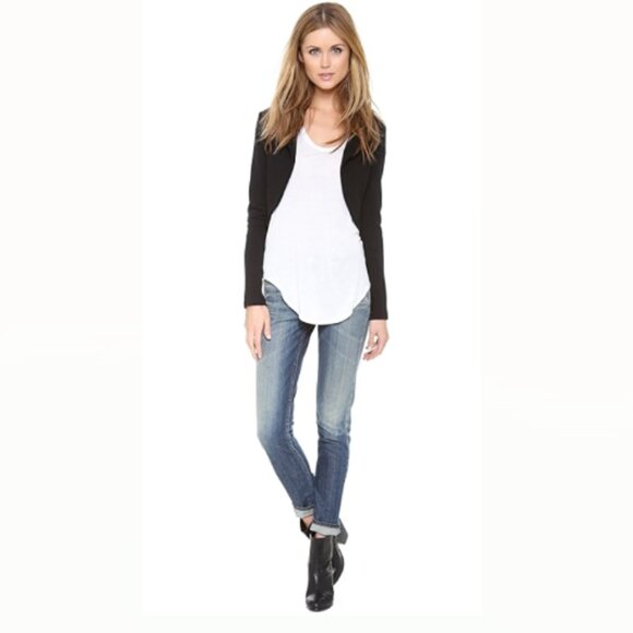 JAMES PERSE open circular cardigan in charcoal Size 2 - Picture 1 of 5